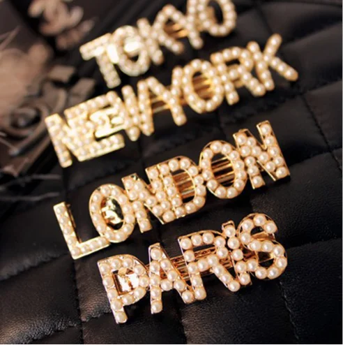 Japan Fashion Pearls Metal Hair Clips for Women Girls Barrettes New York Tokyo Paris London Hair Combs Pins Sticks Accessories
Japan Fashion Pearls Metal Hair Clips for Women Girls Barrettes New York Tokyo Paris London Hair Combs Pins Sticks Accessories