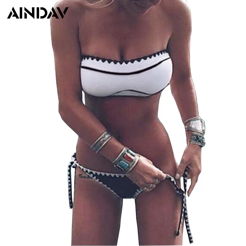 2019 Retro Bandeau Bikini Top Black White Bathing Suit Triangle Swimwear Women Push Up Biquini Set Beach Brazilian Swimsuit
2019 Retro Bandeau Bikini Top Black White Bathing Suit Triangle Swimwear Women Push Up Biquini Set Beach Brazilian Swimsuit