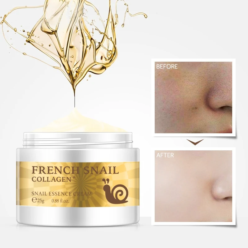 

25g Snail Face Cream Hyaluronic Acid Moisturizing Anti Wrinkle Anti Aging Collagen Repairing Day Cream Beauty Skin Care
