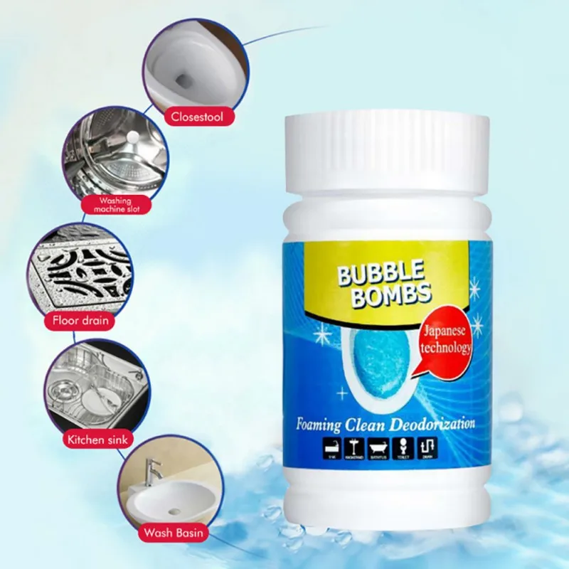 Multifunctional Toilet Bubble Oxygen Particles Foam Cleaner Magic Bubble Powder Deodorant For Toilet/Floor Drain/Washing Machine
Multifunctional Toilet Bubble Oxygen Particles Foam Cleaner Magic Bubble Powder Deodorant For Toilet/Floor Drain/Washing Machine