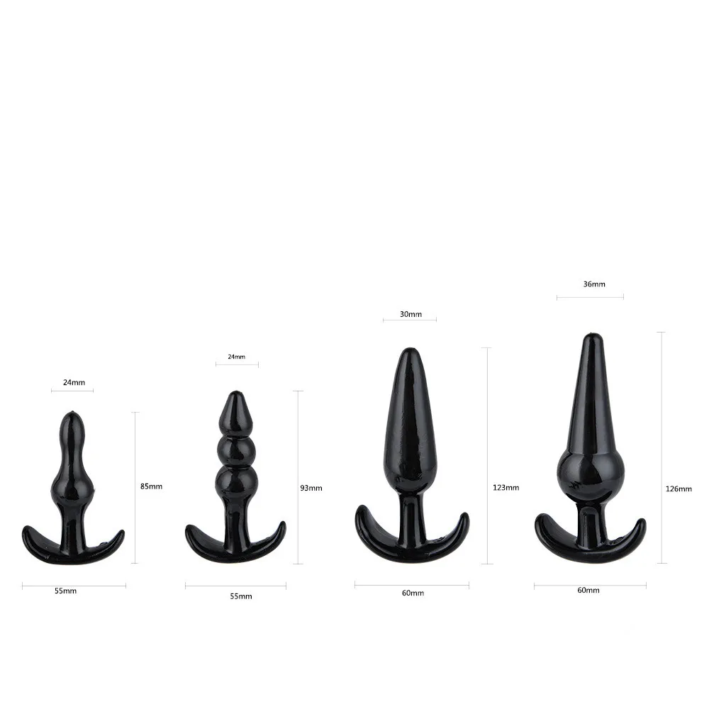 4Pcs Adult Silicone Beads Sex Erotic Toys For Women Soft Silicone BDSM Bondage Mini Anal Plug Butt Plug For Woman Men Gay