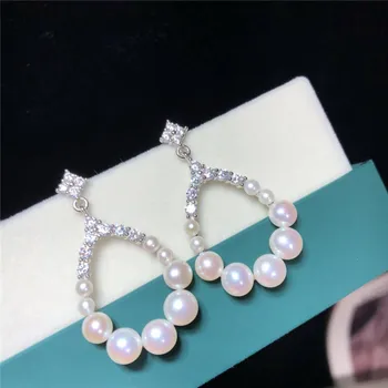 Luxury Drop Pearl Earrings S925 Silver Earrings With Gradual Pearl Beads Design Earrings Lady Gifts 100% Handmade Jewelry
Luxury Drop Pearl Earrings S925 Silver Earrings With Gradual Pearl Beads Design Earrings Lady Gifts 100% Handmade Jewelry
