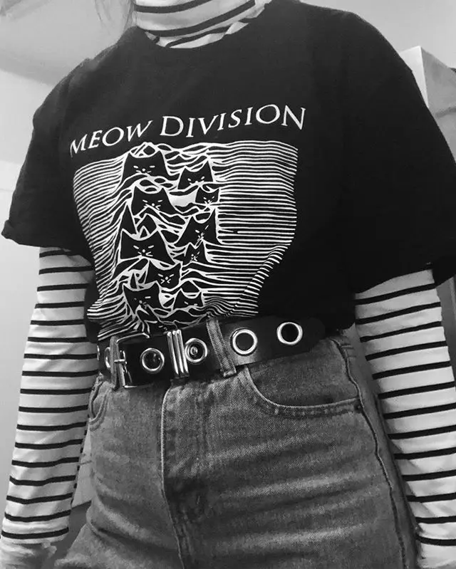 hahayule HJN Summer Cute Graphic Tee Meow Division Joy Division Parody Funny T-Shirt Gothic Grunge Clothes Gift For Cat Lovers
hahayule HJN Summer Cute Graphic Tee Meow Division Joy Division Parody Funny T-Shirt Gothic Grunge Clothes Gift For Cat Lovers
