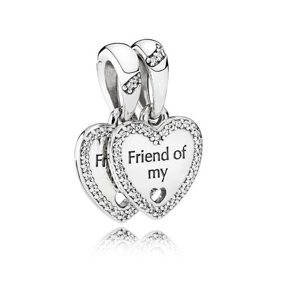 Authentic 925 Sterling Silver DIY Jewelry Hearts of Friendship Dangle Pendant fit Lady Necklaces Lady Gift Pendant
Authentic 925 Sterling Silver DIY Jewelry Hearts of Friendship Dangle Pendant fit Lady Necklaces Lady Gift Pendant