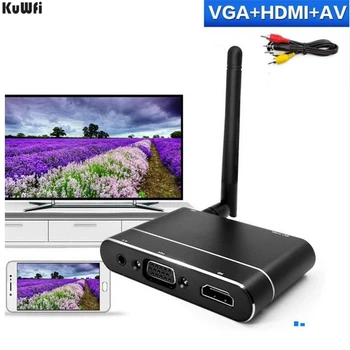 KuWFi TV Stick Wireless Dongle HD Display Dongle Receiver WiFi Mirror Box HDMI VGA AV Output Miracast Airplay DLNA Mirroring
KuWFi TV Stick Wireless Dongle HD Display Dongle Receiver WiFi Mirror Box HDMI VGA AV Output Miracast Airplay DLNA Mirroring