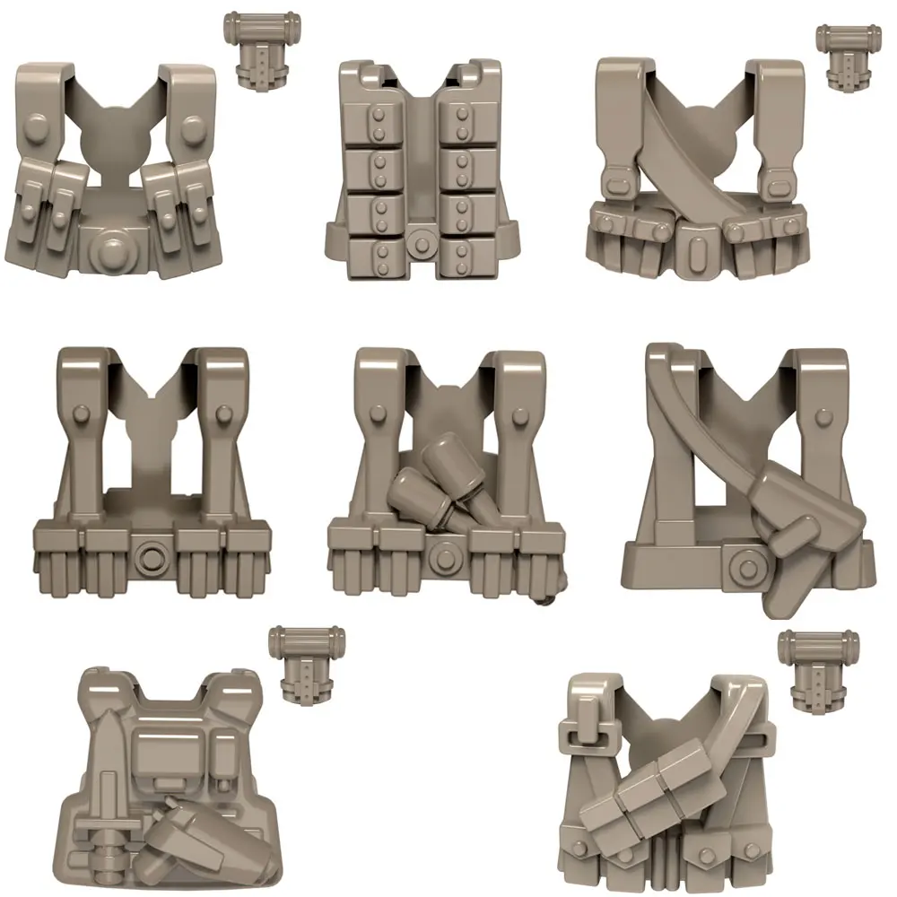 10pcs/lot Tactical German Ranger Vests World War II WW2 Defense Command Gunner Ranger MOC Part Building Blocks Kids Gift Toys
10pcs/lot Tactical German Ranger Vests World War II WW2 Defense Command Gunner Ranger MOC Part Building Blocks Kids Gift Toys
