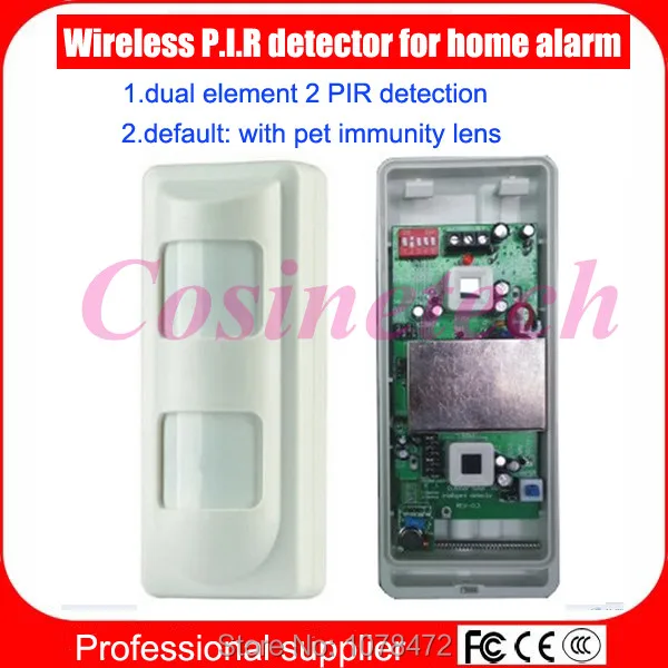 Outdoor use wireless pet friendly immune PIR sensor,dual element 2 PIR detection,infrared motion sensor detector for home alarm
Outdoor use wireless pet friendly immune PIR sensor,dual element 2 PIR detection,infrared motion sensor detector for home alarm
