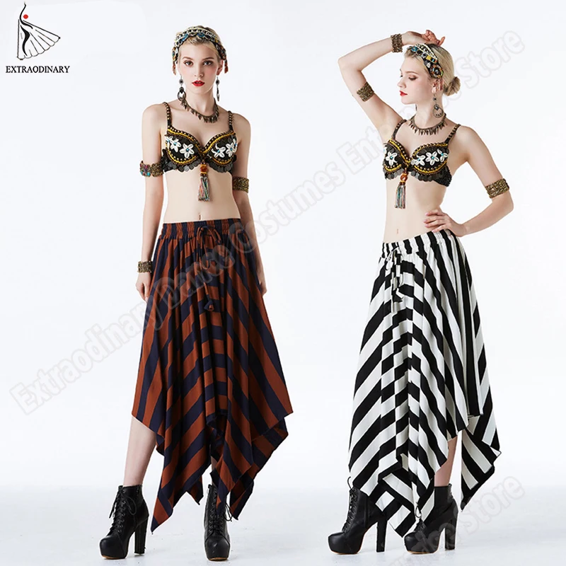 Belly Dance Skirt BELT Tribal ATS Vintage Silver Metal Tassels Boho Gypsy Hippie