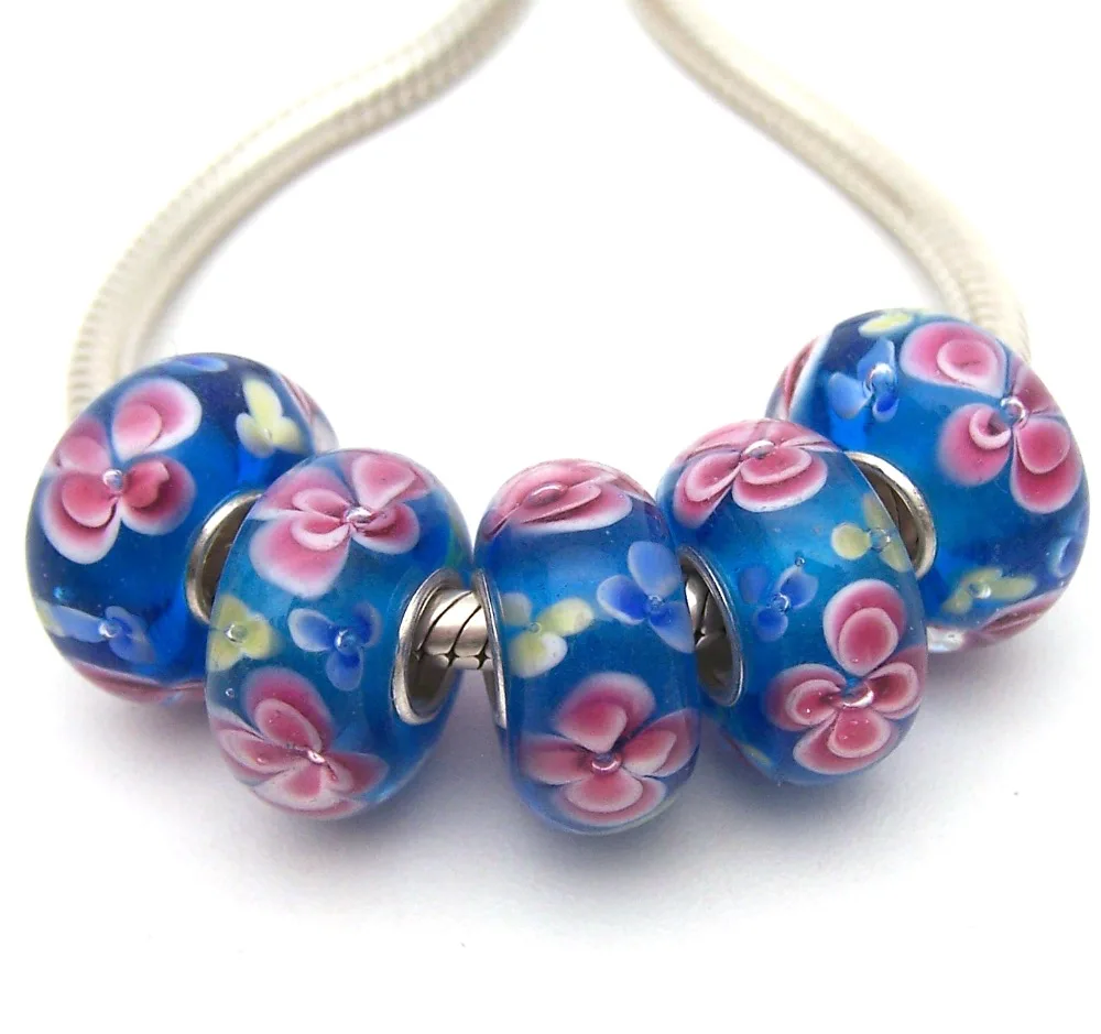 SBJWG510 5PCS 100% S925 Sterling Silver Beads Murano Glass beads Fit European Charms Bracelet charms diy jewelry Lamp work
SBJWG510 5PCS 100% S925 Sterling Silver Beads Murano Glass beads Fit European Charms Bracelet charms diy jewelry Lamp work