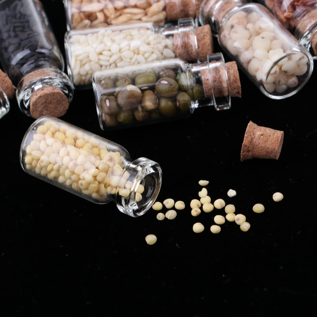 25 Pieces 1/12 Dolls House Miniature Kitchen Foods Groceries Any Room Life Scenes Decor Dried Foods Glass Jar Fruit Jam Bottles