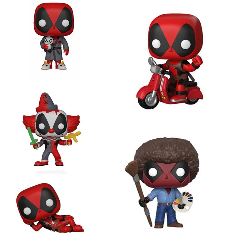 Lensple Movies X-Men Clown Deadpool Lying Deadpool Motorcycle Deadpool as Bob Ross Action Figures Painter Super Hero Toys 10cm
Lensple Movies X-Men Clown Deadpool Lying Deadpool Motorcycle Deadpool as Bob Ross Action Figures Painter Super Hero Toys 10cm