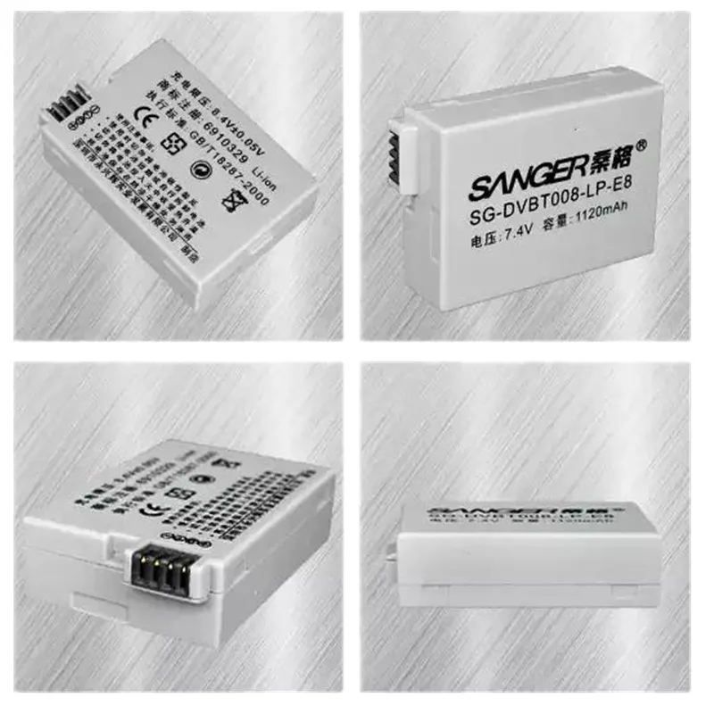 LP-E8 LPE8 LP E8 lithium battery pack LP-E8 LPE8 For Canon EOS 550D 600D 650D 700D X4 X5 X6i X7i T2i T3i Digital camera Battery
LP-E8 LPE8 LP E8 lithium battery pack LP-E8 LPE8 For Canon EOS 550D 600D 650D 700D X4 X5 X6i X7i T2i T3i Digital camera Battery