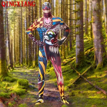 M-2XL Colorful Printed Adult Polyester Clown Costume For Halloween zentai Men Circus Cosplay 2019 New Spider-man Costume
M-2XL Colorful Printed Adult Polyester Clown Costume For Halloween zentai Men Circus Cosplay 2019 New Spider-man Costume
