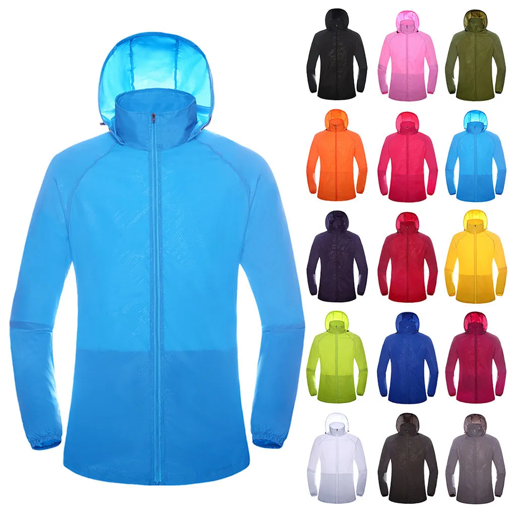 Men Women Casual Jackets Outdoor Windproof Rainproof Sunproof Hooded Sports Quick Dry Coat Top Protegido del sol
Men Women Casual Jackets Outdoor Windproof Rainproof Sunproof Hooded Sports Quick Dry Coat Top Protegido del sol