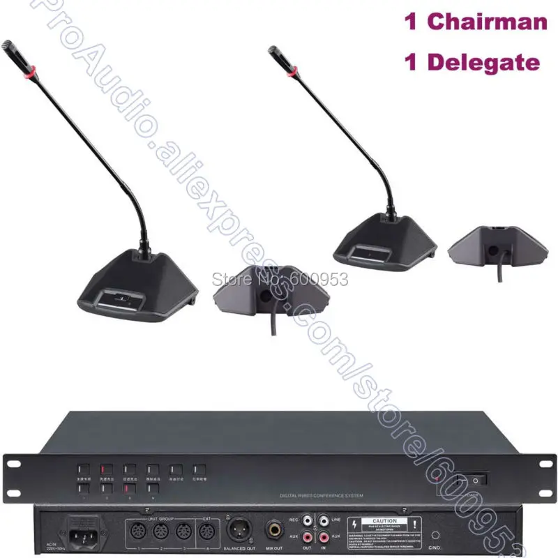 MICWL Classic Pro Desk Table Wired Meeting Conference Microphone System 1 Chairman 1 Delegate Gooseneck Mic 1 Host
MICWL Classic Pro Desk Table Wired Meeting Conference Microphone System 1 Chairman 1 Delegate Gooseneck Mic 1 Host