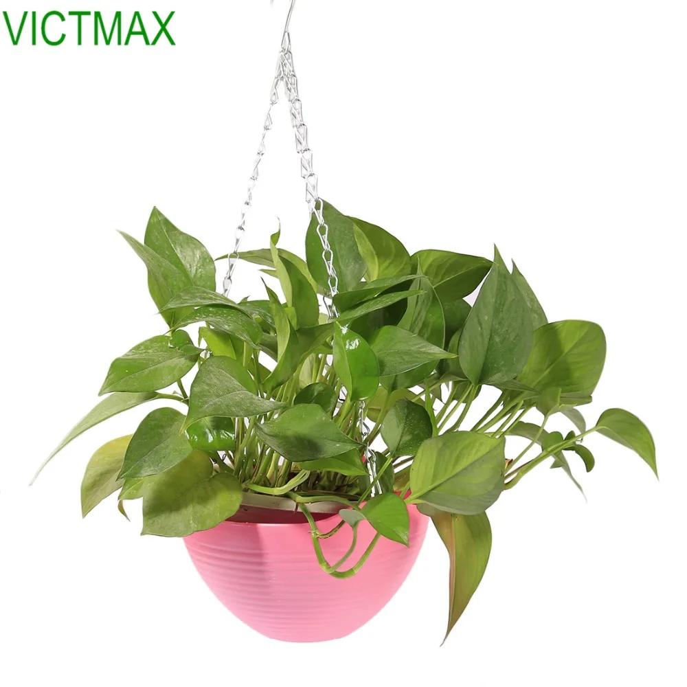 VICTMAX Hanging Flower Plant Pot Chain Plastic Basket Planter Holder Patio Home Garden Decoration
VICTMAX Hanging Flower Plant Pot Chain Plastic Basket Planter Holder Patio Home Garden Decoration