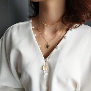 DAIWUJAN 45 or 55 CM Chic Gold Round Square Rose Flower Pendant Necklace 925 Sterling Silver Choker Jewelry For Women Gift
DAIWUJAN 45 or 55 CM Chic Gold Round Square Rose Flower Pendant Necklace 925 Sterling Silver Choker Jewelry For Women Gift