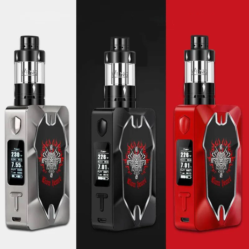 230w vape Electronic Cigarette Kits 3000mAh Kit 510 thread Metal Body Mod box e-cigarette tank Atomizer Vape Replaceable Battery
230w vape Electronic Cigarette Kits 3000mAh Kit 510 thread Metal Body Mod box e-cigarette tank Atomizer Vape Replaceable Battery