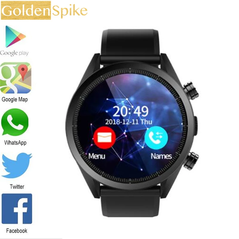 Водонепроницаемые Смарт-часы Kospet Android 7.1.1 3 ГБ + 32 4G AMOLED экран 1 39 дюйма Wi-Fi/GPS/GLONASS 8 0