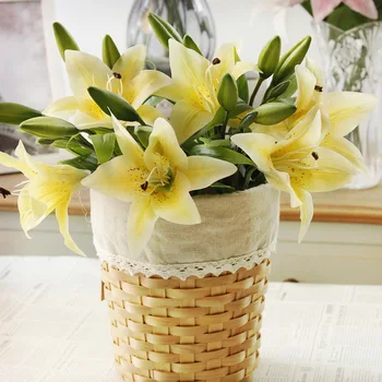 1pc Real Touch 3 Heads Artificial flower Lily Flower for Wedding Decoration Home Table Accessory Party Decoration
1pc Real Touch 3 Heads Artificial flower Lily Flower for Wedding Decoration Home Table Accessory Party Decoration