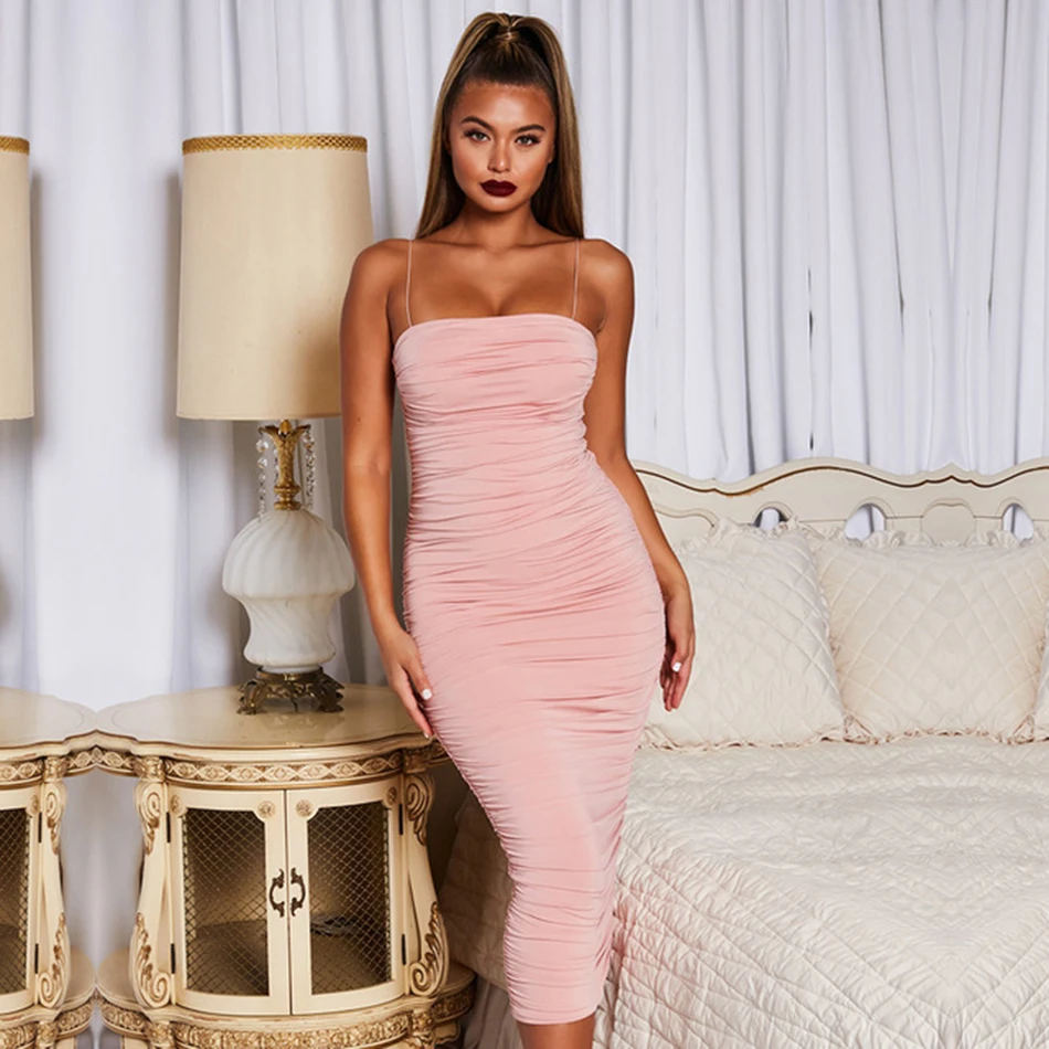 Seamyla New 2019 Summer Bobycon Dress Women Spaghetti Strap Celebrity Evening Party Dresses Vestidos Sexy Mid Calf Runway Dress
Seamyla New 2019 Summer Bobycon Dress Women Spaghetti Strap Celebrity Evening Party Dresses Vestidos Sexy Mid Calf Runway Dress