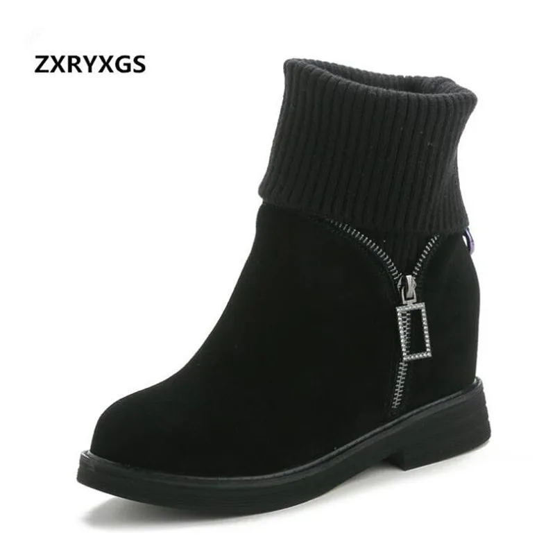 ZXRYXGS Brand Boots Increased Within High Heel Shoes Women Boots 2019 New Matte Cowhide Autumn Winter Shoes Woman Martin Boots
ZXRYXGS Brand Boots Increased Within High Heel Shoes Women Boots 2019 New Matte Cowhide Autumn Winter Shoes Woman Martin Boots