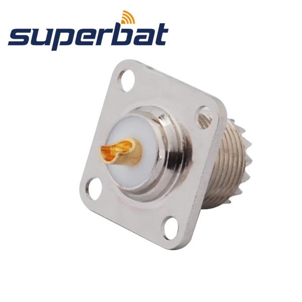 Superbat UHF SO-239 female 4 Hole Panel Mount flange Jack with solder cup RF Connector
Superbat UHF SO-239 female 4 Hole Panel Mount flange Jack with solder cup RF Connector