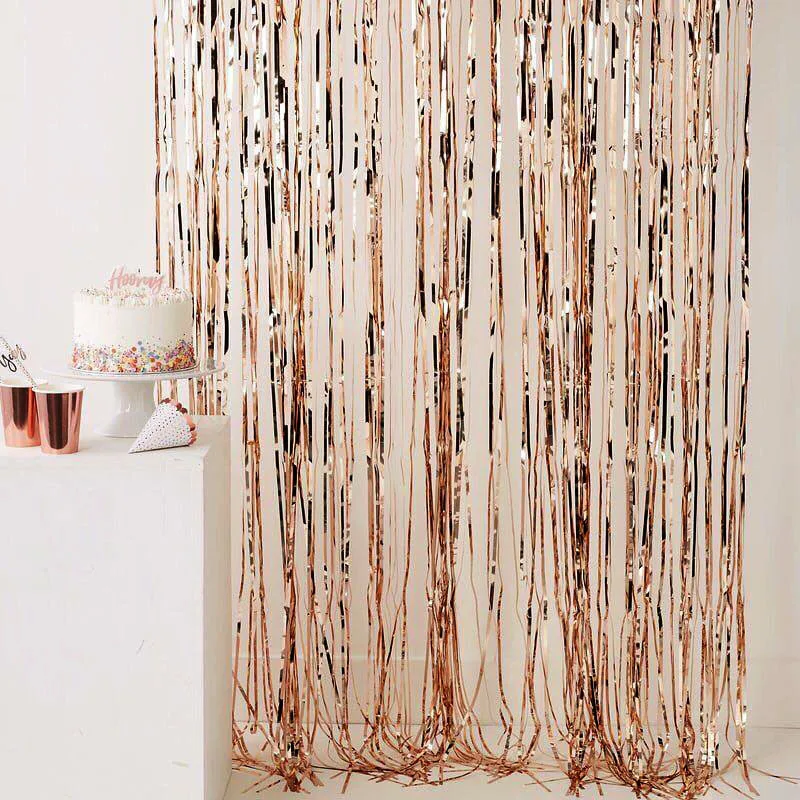 Aluminum Film Rose Gold Rain Silk Curtain Fringed Curtains Supplies Bar Birthday Party Arrangement Pull Flower Photo Background
Aluminum Film Rose Gold Rain Silk Curtain Fringed Curtains Supplies Bar Birthday Party Arrangement Pull Flower Photo Background