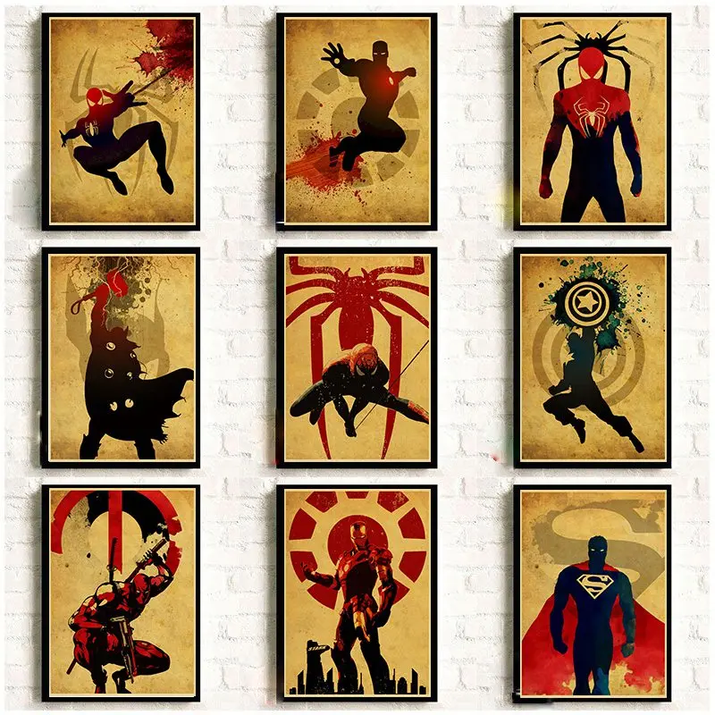 Vintage Marvel DC Anime Super Heroes Posters For Home Room Decor Kraft Paper High Quality Prints and Poster Wall Sticker
Vintage Marvel DC Anime Super Heroes Posters For Home Room Decor Kraft Paper High Quality Prints and Poster Wall Sticker
