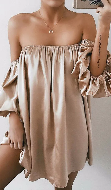 New 2019 Casual Women Shirts Dress Elegant Off Shoulder Dresses Short Summer Vestidos holiday dress Women
New 2019 Casual Women Shirts Dress Elegant Off Shoulder Dresses Short Summer Vestidos holiday dress Women
