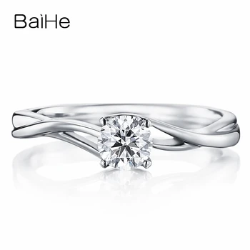 BAIHE Solid 10K White Gold(AU417) Certified 0.25ct Round 100% Moissanite Engagement Trendy Wedding Women Gift Fine Jewelry Ring 
BAIHE Solid 10K White Gold(AU417) Certified 0.25ct Round 100% Moissanite Engagement Trendy Wedding Women Gift Fine Jewelry Ring