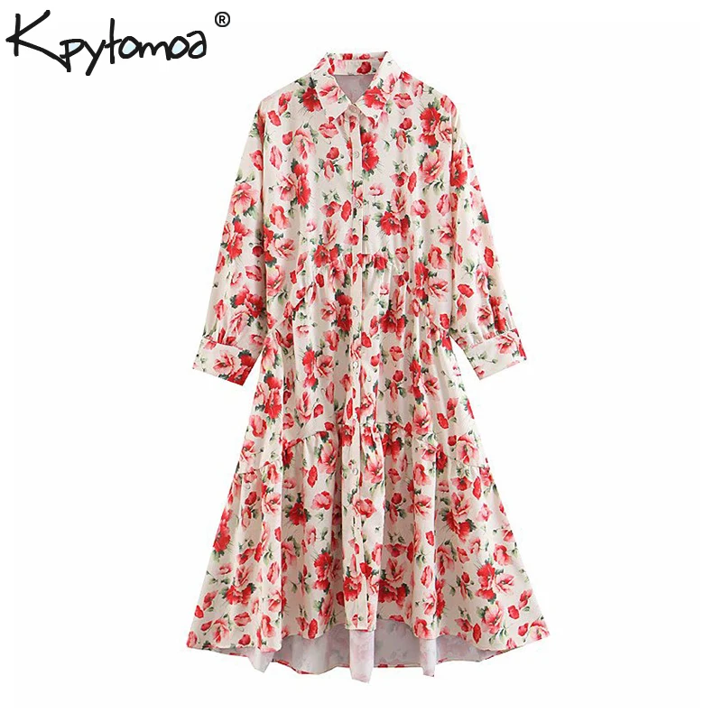 Vintage Stylish Floral Print Midi Shirt Dress Women 2019 Fashion Lapel Collar Three Quarter Sleeve Dresses Casual Vestidos Mujer
Vintage Stylish Floral Print Midi Shirt Dress Women 2019 Fashion Lapel Collar Three Quarter Sleeve Dresses Casual Vestidos Mujer
