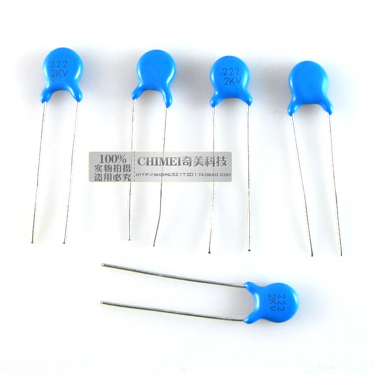 High voltage ceramic capacitors 2KV 222K ceramic disc capacitors commonly used in high voltage applications
High voltage ceramic capacitors 2KV 222K ceramic disc capacitors commonly used in high voltage applications