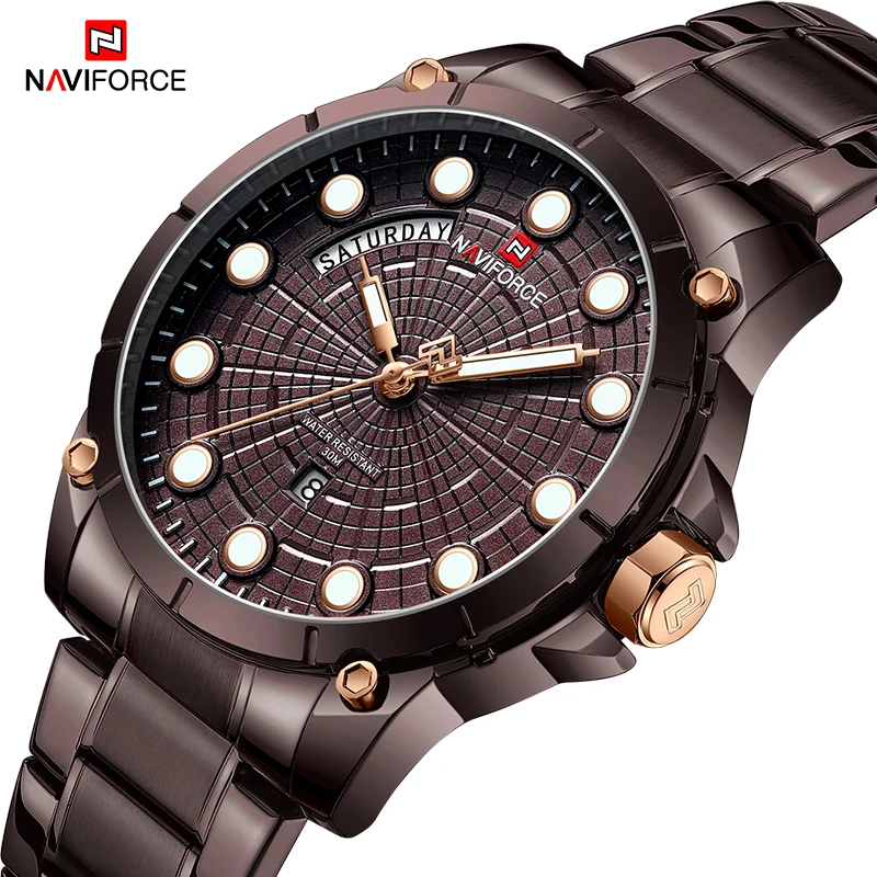 NAVIFORCE Men's Luxury Brand Business Watch Men Military Waterproof Quartz Wristwatch Male Sport Clock Watches Relogio Masculino |