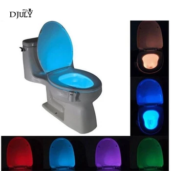Modern Toilet Light Eight Colors Human Body Induction for Bathroom Night Lamp Toilet Smart Sensor Light Fixture 3AAA Battery Led 
Modern Toilet Light Eight Colors Human Body Induction for Bathroom Night Lamp Toilet Smart Sensor Light Fixture 3AAA Battery Led