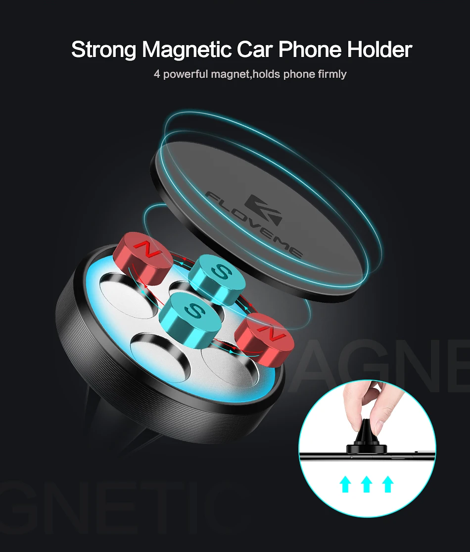 FLOVEME Air Vent Magnetic Car Phone Holder