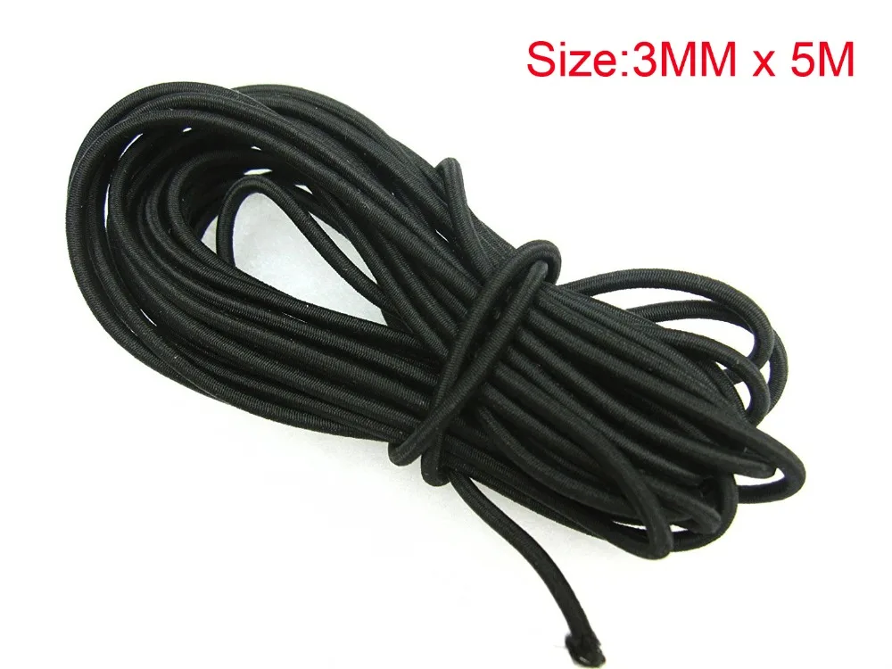 5Meters black Elasticated 3mm Diameter Bungee Shock Cord - Elastic Shockcord Rope
5Meters black Elasticated 3mm Diameter Bungee Shock Cord - Elastic Shockcord Rope
