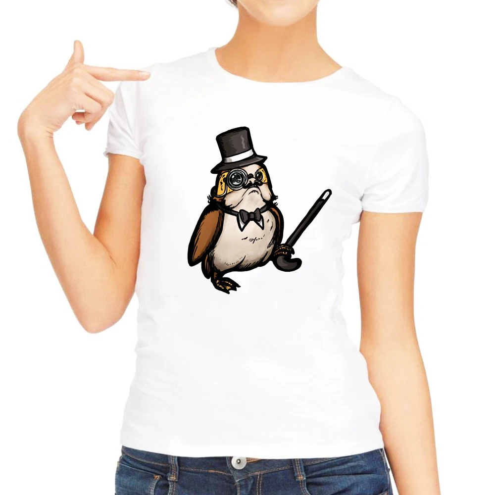 Pocket Porg женские футболки футболка размера плюс S-5xl летняя женская с коротким