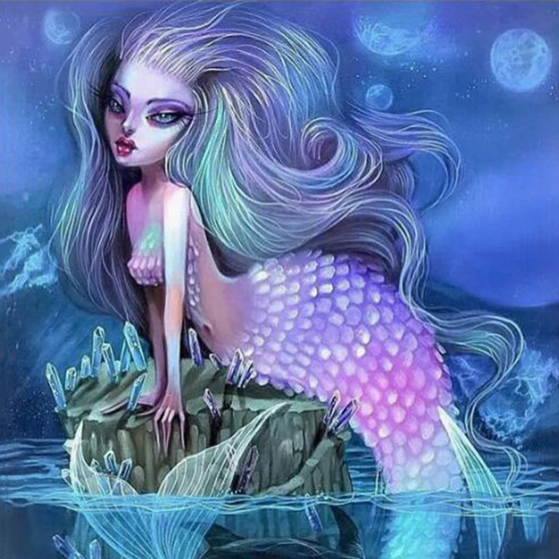 Full Square/Round Drill 5D DIY Diamond Painting "Mermaid" 3D Embroidery Cross Stitch Mosaic Bedroom decoration Gift
Full Square/Round Drill 5D DIY Diamond Painting "Mermaid" 3D Embroidery Cross Stitch Mosaic Bedroom decoration Gift