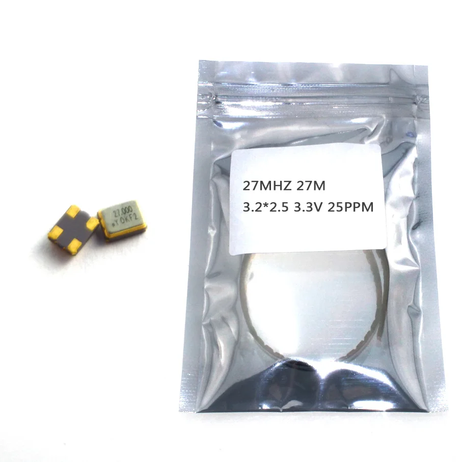 10pcs SMD 3225 active crystal oscillator OSC 27MHZ 27M 3.2*2.5 3.3V 25PPM high frequency oscillator
10pcs SMD 3225 active crystal oscillator OSC 27MHZ 27M 3.2*2.5 3.3V 25PPM high frequency oscillator