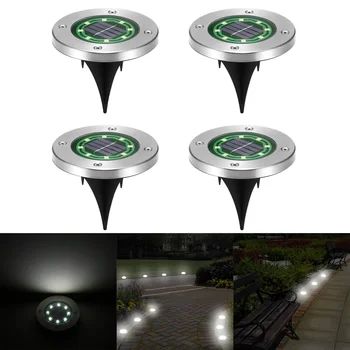 4pcs Waterproof LED Underground Light 8 LED Solar Powered Buried Light Rechargeable For Garden Yard
4pcs Waterproof LED Underground Light 8 LED Solar Powered Buried Light Rechargeable For Garden Yard
