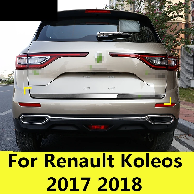 Защитная накладка на задний бампер для Renault Koleos 2017 2018|Хромирование| |