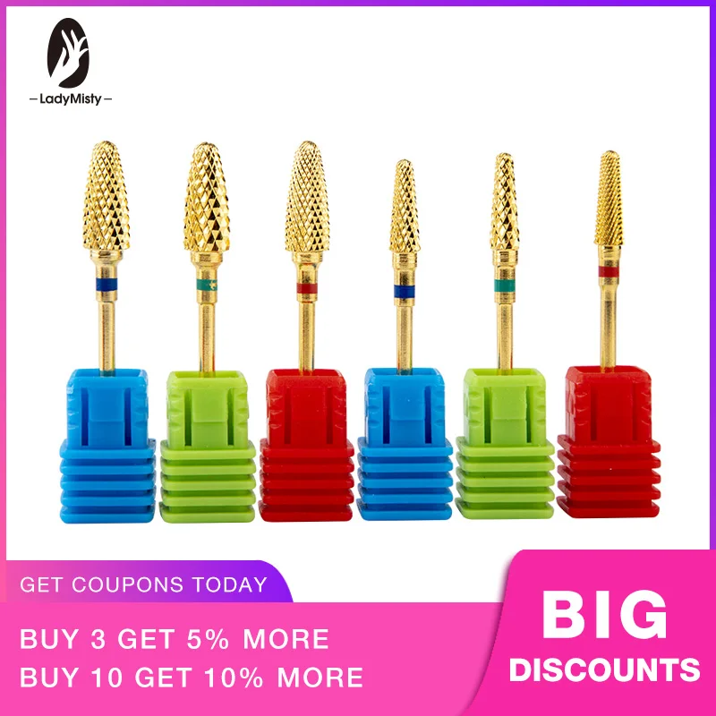 1pcs Gold Carbide Nail Electric Manicure Machine Milling Cutter Rotary Burr Nail Clean Accessory For Salon Drills Bits
1pcs Gold Carbide Nail Electric Manicure Machine Milling Cutter Rotary Burr Nail Clean Accessory For Salon Drills Bits