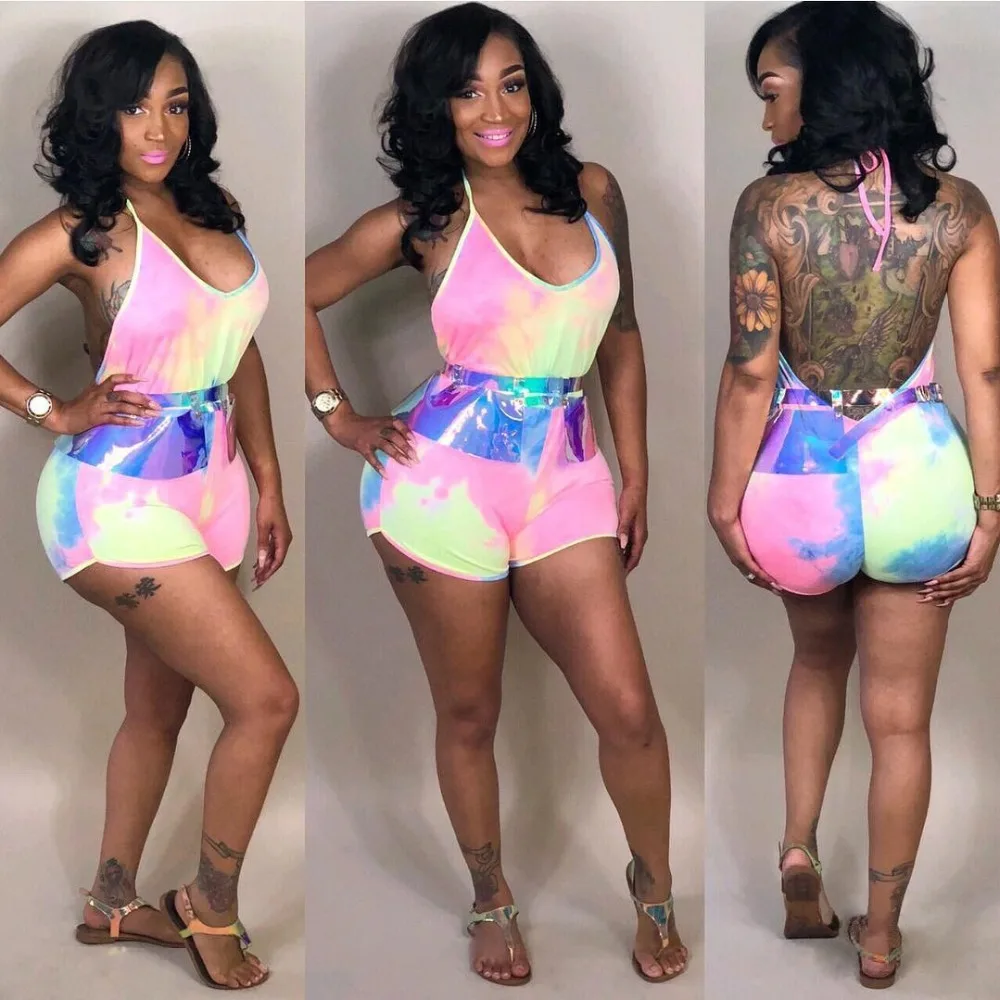 BKLD Tie Dye Sexy Bodycon Rompers Women Summer Bandage Backless One Piece Overalls Casual Party Rompers Womens Jumpsuit Shorts
BKLD Tie Dye Sexy Bodycon Rompers Women Summer Bandage Backless One Piece Overalls Casual Party Rompers Womens Jumpsuit Shorts