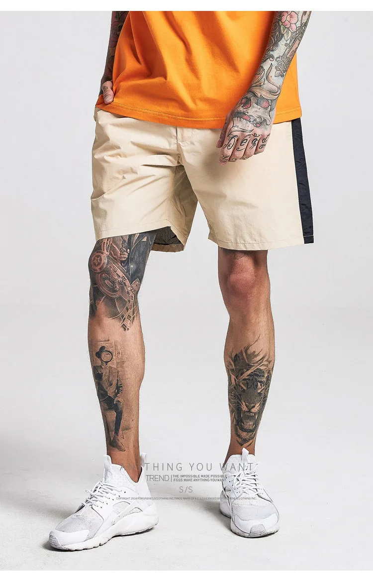 Aolamegs Shorts Men Harajuku Side Striped Bermuda Beach Knee-length Shorts Elastic Mens Sweatpants Casual Fashion Streetwear (14)