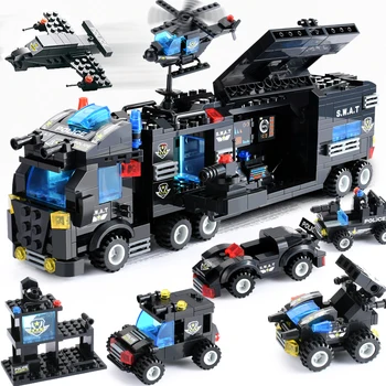 647PCS 725PCS City Police Series Blocks SWAT 8 IN 1 City Police Truck Station Building Blocks Small Bricks Toy For Children Boy
647PCS 725PCS City Police Series Blocks SWAT 8 IN 1 City Police Truck Station Building Blocks Small Bricks Toy For Children Boy