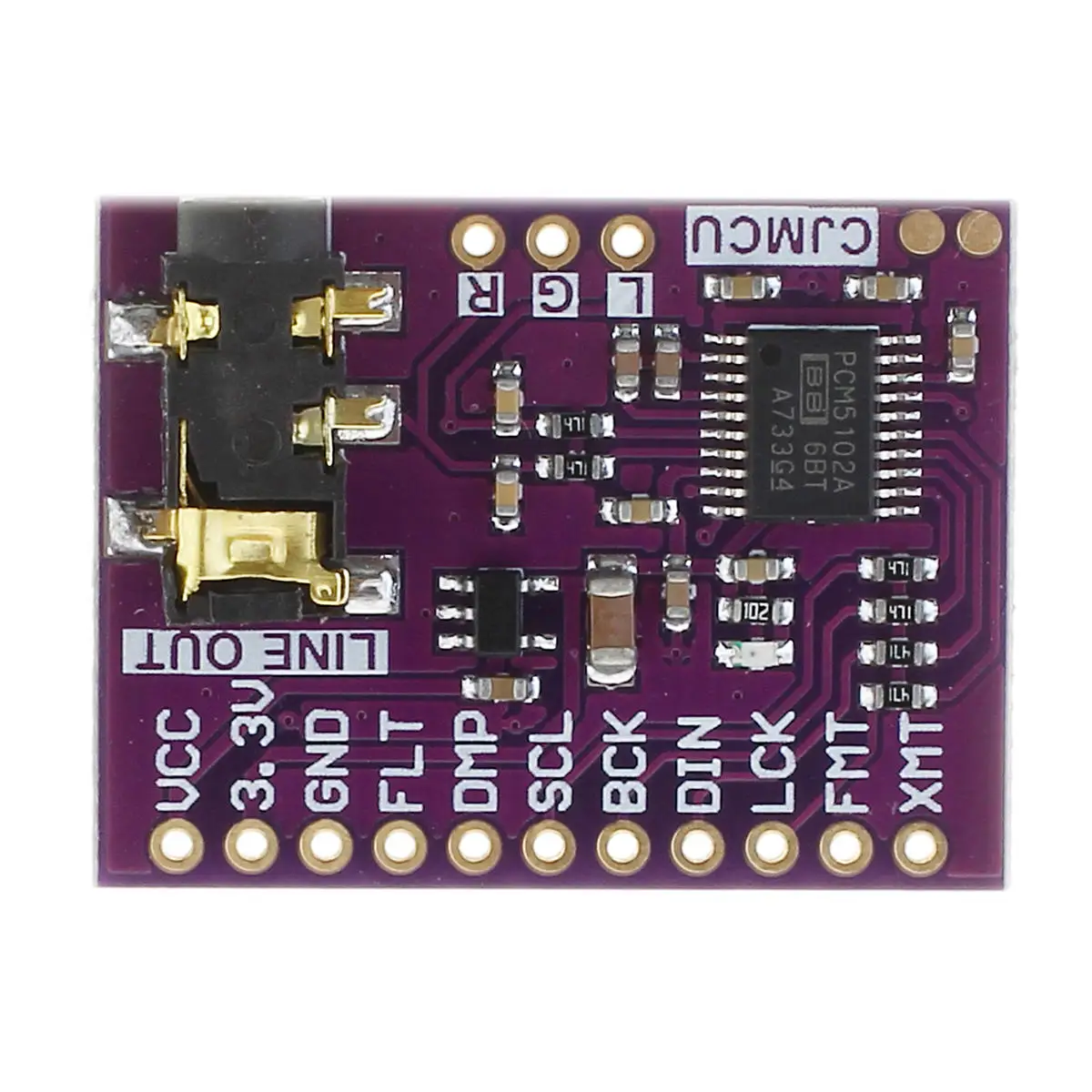 LEORY CJMCU-5102 PCM5102A Stereo DAC Digital To Analog Converter PLL Voice Module
LEORY CJMCU-5102 PCM5102A Stereo DAC Digital To Analog Converter PLL Voice Module