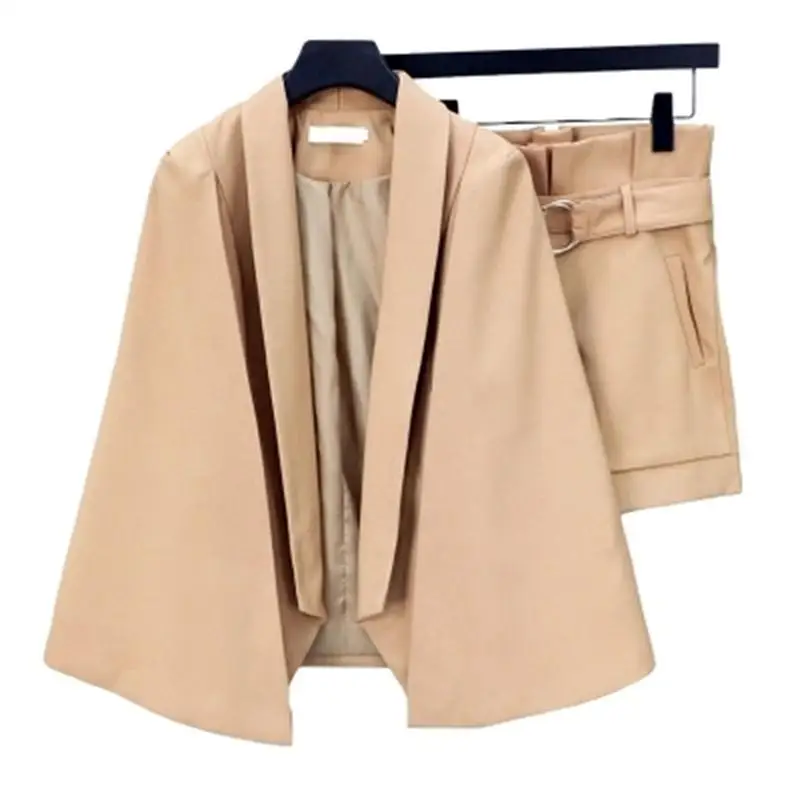 Fashion suit female New Korean temperament women's body shawl cape jacket + shorts two-piece suit female
Fashion suit female New Korean temperament women's body shawl cape jacket + shorts two-piece suit female