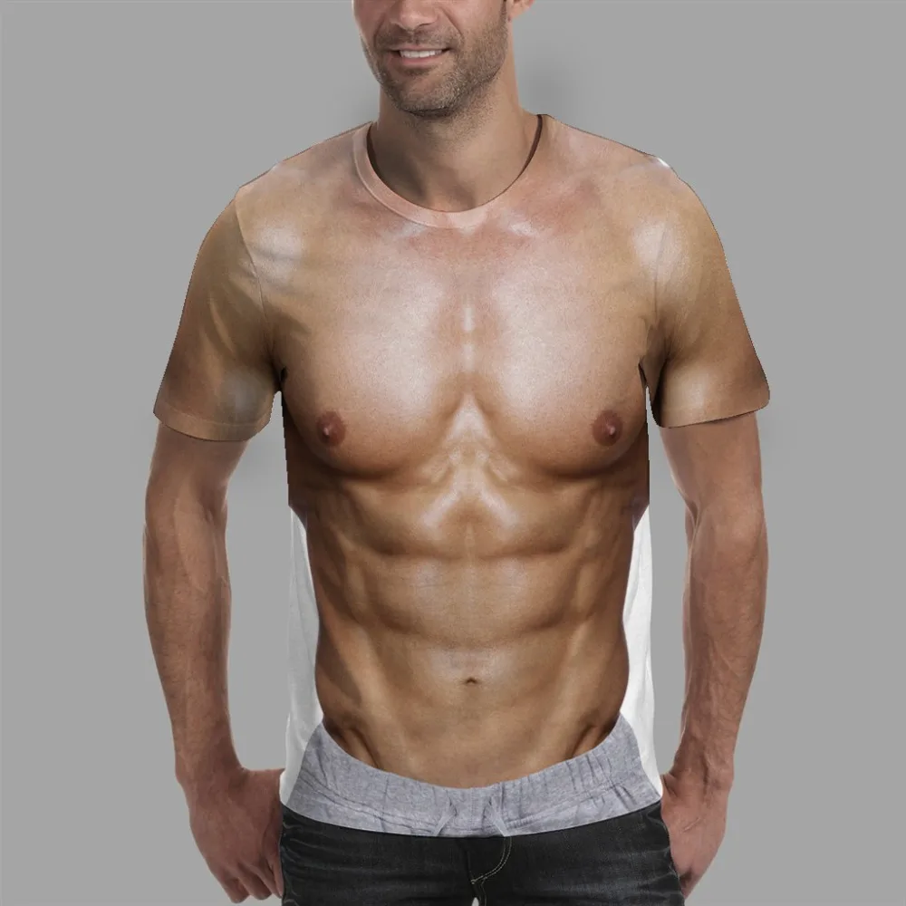 2019 Fashion Spring Summer Shirts Men's Fashion Leisure 3D Muscle Pattern Print Short-Sleeved Streetwear TShirts tee shirt homme
2019 Fashion Spring Summer Shirts Men's Fashion Leisure 3D Muscle Pattern Print Short-Sleeved Streetwear TShirts tee shirt homme
