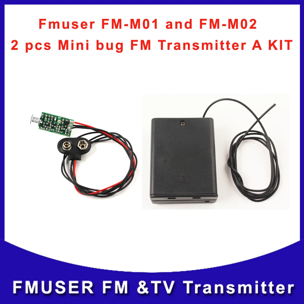 1 pcs FM-M01 and 1pcs FM-M02 Mini bug FM radio transmitter listening audio frequency прослушка жучок мини
1 pcs FM-M01 and 1pcs FM-M02 Mini bug FM radio transmitter listening audio frequency прослушка жучок мини